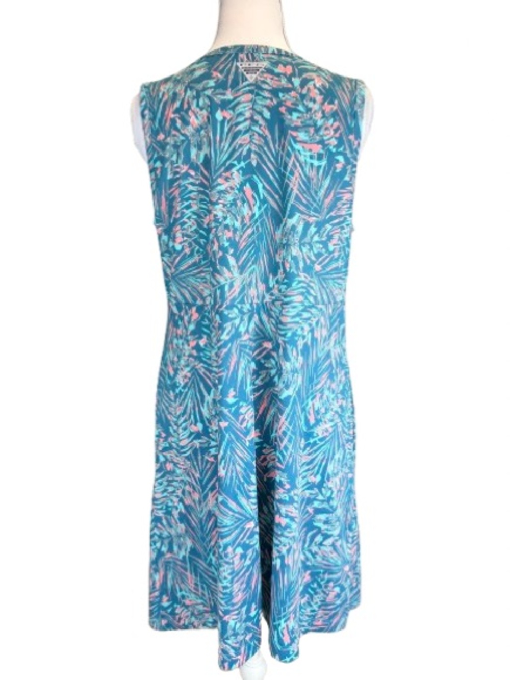 Columbia PFG Freezer Tank Dress L Canyon Blue Serenoa Omni Freeze UPF 50 Beach - Picture 2 of 13
